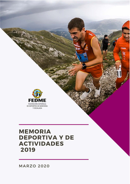 Montañismo Y Medio Ambiente FEDME 2019”