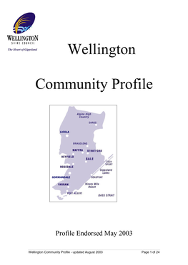 Wellington Community Profile - Updated August 2003 Page 1 of 24 Table of Contents