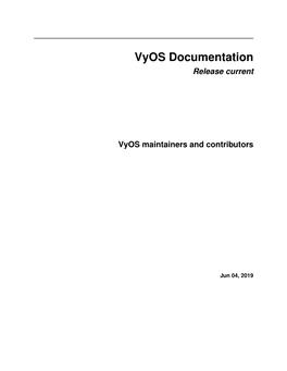 Vyos Documentation Release Current