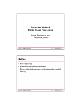 Computer Vision & Digital Image Processing Outline