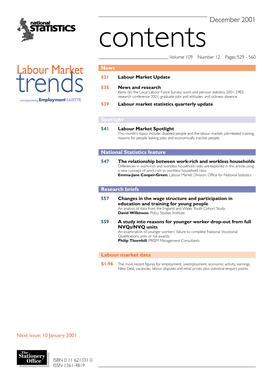 Labour Market Trends Is Available on the National Statistics Website At: Trends