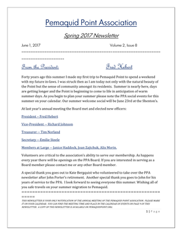 Spring 2017 Newsletter