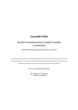 Compam FUND Société D'investissement À Capital Variable