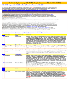 OSME List V3.4 Passerines-2