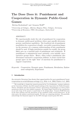 Punishment and Cooperation in Dynamic Public-Good Games