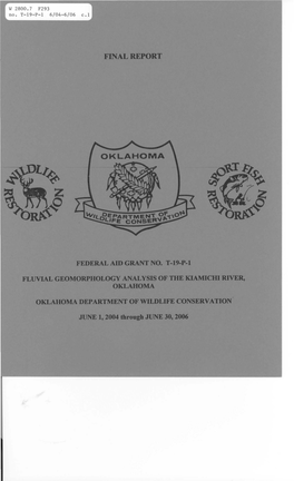 Fluvial Geomorphology Analysis of the Kiamichi River, Oklahoma