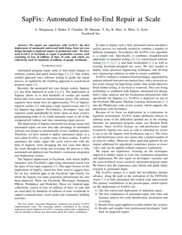 Sapfix: Automated End-To-End Repair at Scale