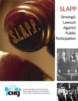 SLAPP Strategic Lawsuit Against Public Participation