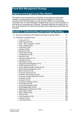 Flood Risk Management Strategy Highland and Argyll Local