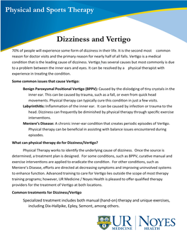 Dizziness and Vertigo