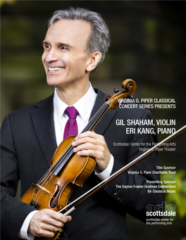 Gil Shaham, Violin Eri Kang, Piano