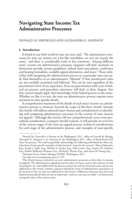 Navigating State Income Tax Administrative Processes