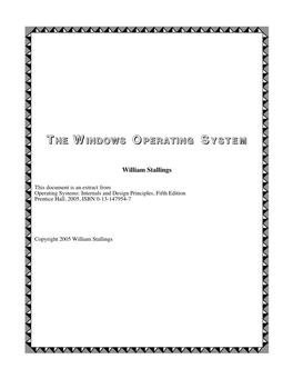 The Windows Operating System, Such As the Logon Process and the Session Manager