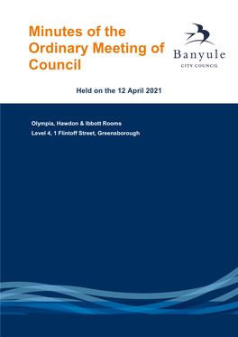 Minutes of Ordinary Meeting of Council