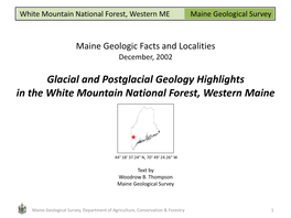 Geologic Site of the Month: Glacial and Postglacial