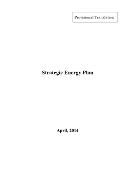 Strategic Energy Plan