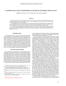 45. Sedimentary Facies and Depositional History of the Iberia Abyssal Plain1