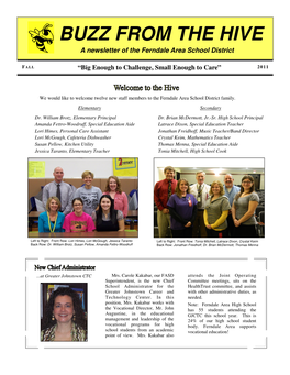 BUZZ from the HIVE a Newsletter of the Ferndale Area School District