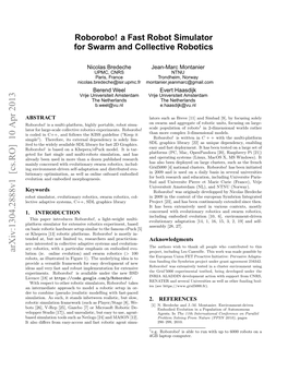 Roborobo! a Fast Robot Simulator for Swarm and Collective Robotics