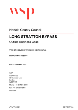 Long Stratton Outline Business Case Main Report