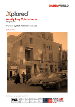 Weekly Iraq .Xplored Report 29 April 2017