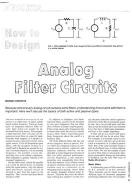 How to Design Analog Filter Circuits.Pdf