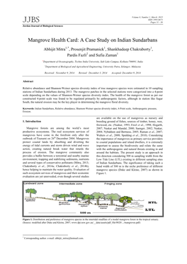 A Case Study on Indian Sundarbans