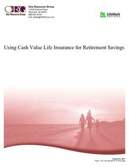 Using Cash Value Life Insurance for Retirement Savings