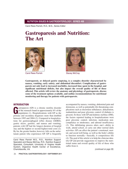 Gastroparesis and Nutrition: the Art