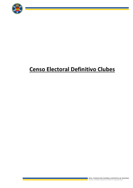 Censo Electoral Definitivo Clubes