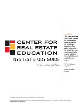 NYS TEST STUDY GUIDE Exam