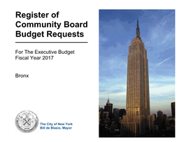 FY 2016 Executive Budget