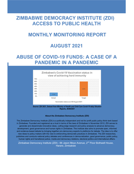 Zimbabwe Democracy Institute (Zdi) Access to Public Health