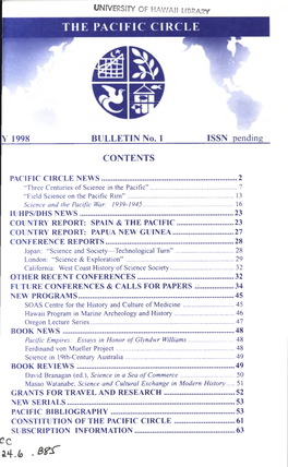 Bulletin No. 1 – May 1998 (Pdf)