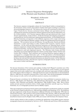 Jurassic Sequence Stratigraphy of the Western and Southern Arabian Gulf