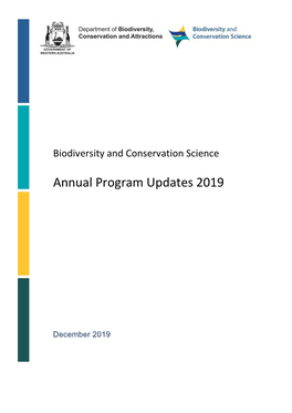 Annual Program Updates 2019