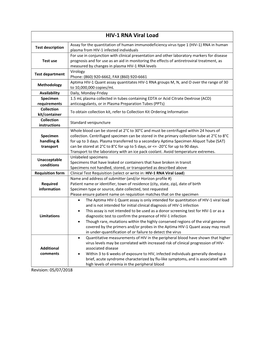 HIV-1 RNA Viral Load