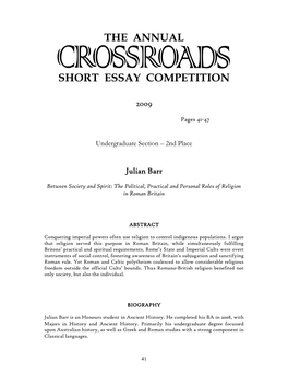 The Political, Practical and Personal Roles of Religion in Roman Britain