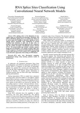 RNA Splice Sites Classification Using Convolutional Neural Network Models