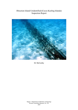 Direction Island Unidentified (Cocos Keeling Islands) Inspection Report