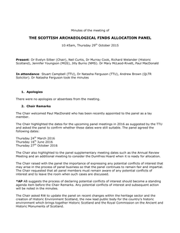 The Scottish Archaeological Finds Allocation Panel