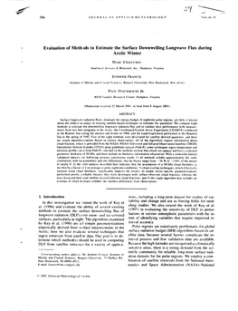 Evaluation of Methllds to Estimate the Surface Downwelling Longwave Flux During Arctic Winter