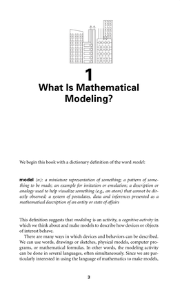 What Is Mathematical Modeling?