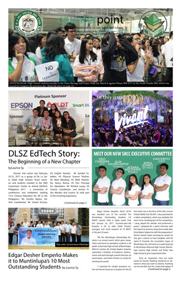 Counterpoint the Official Publication of De La Salle Zobel High School Member of the Alliance of Lasallian Campus Journalists and Advisers A.Y