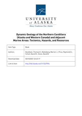 E-Book on Dynamic Geology of the Northern Cordillera (Alaska and Western Canada) and Adjacent Marine Areas: Tectonics, Hazards, and Resources