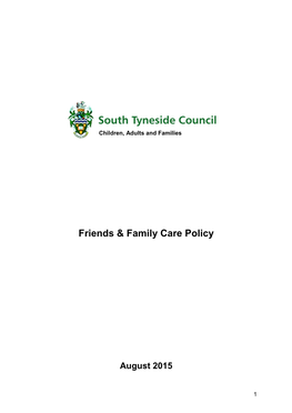 Friends & Family Care Policy