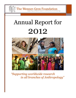 Annual Report for 2012