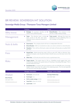 Br Review: Sovereign Iht Solution