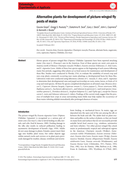 Alternative Plants for Development of Picturewinged Fly Pests of Maize