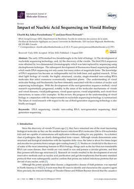 Impact of Nucleic Acid Sequencing on Viroid Biology